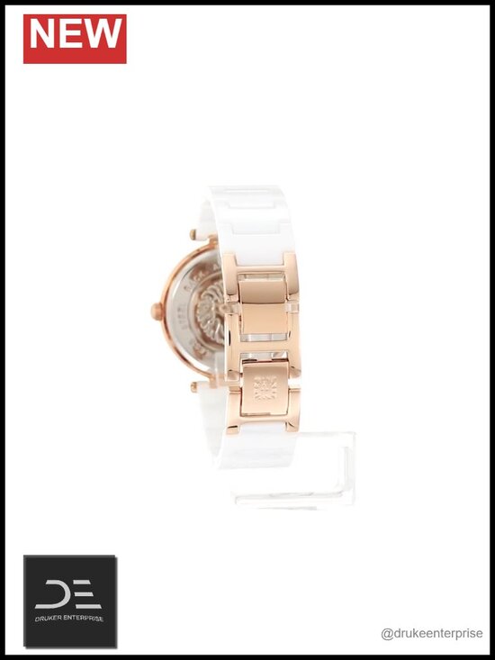 White Ceramic Bracelet Watch with Diamond Accent Dress Watch
